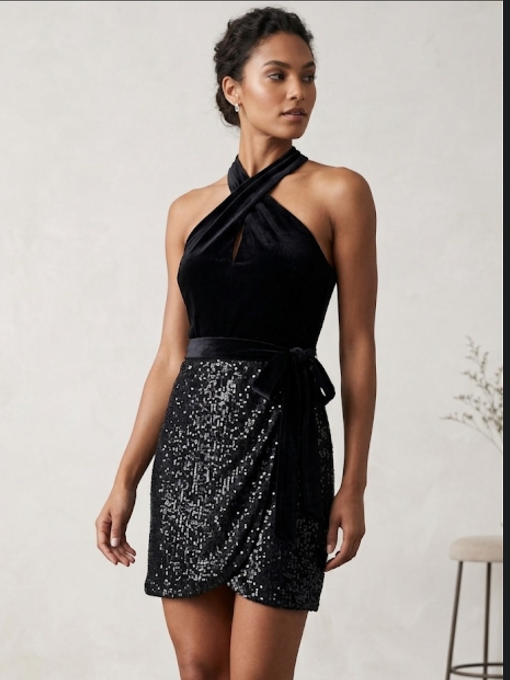 ⭐NWT Sexy Black Little Sequin Dress